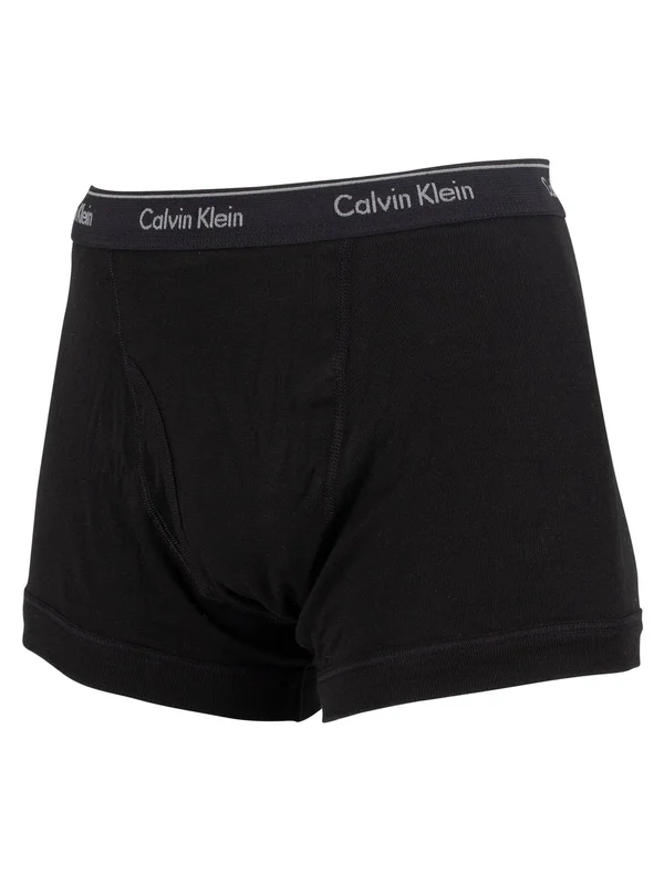 Calvin Klein 3 Pack Cotton Trunks - Black - Boxers
