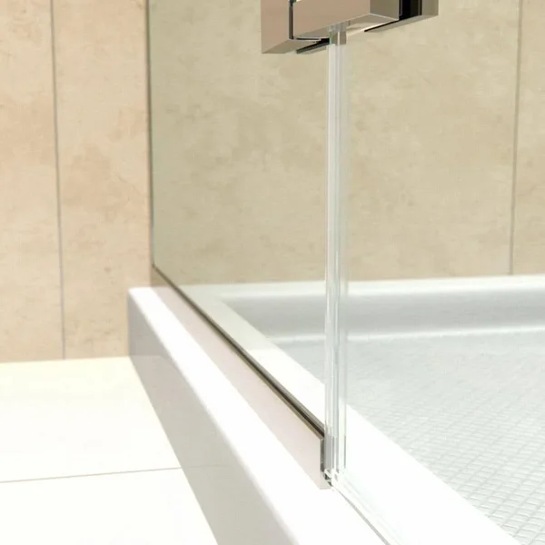 DreamLine SHDR-3445720-04 45 in. Aqua Ultra Frameless Hinged Shower Door - Brushed Nickel