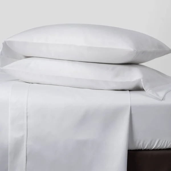 Full 500 Thread Count Tri-Ease Solid Sheet Set White - Threshold