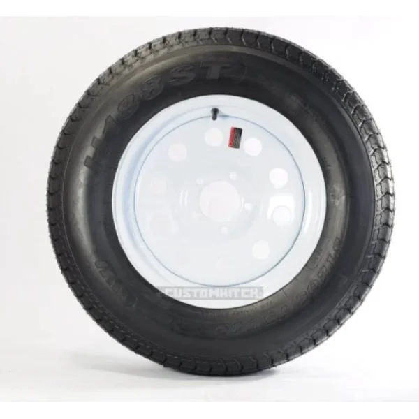Ecustomrim Trailer Tire on Rim St205/75d14 2057514 F78-14 LRC 5 Lug Wheel White Modular