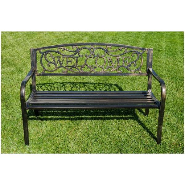 Belleze 50x22 Blossoming Garden Decorative Patio Park Bench - Bronze