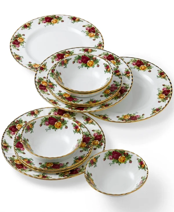 Royal Albert Old Country Roses 12 Piece Dinnerware Set