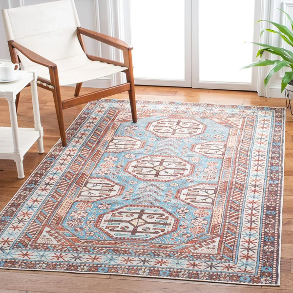 Safavieh 9' x 12' Serapi SEP383J Light Blue, Brown Rug