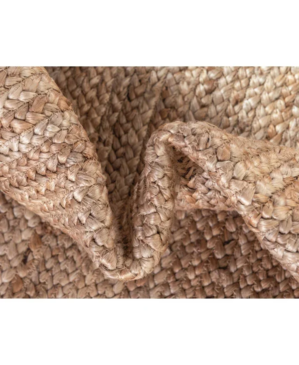 Unique Loom Dhaka Braided Jute Area Rug (9& x 12& - Natural)