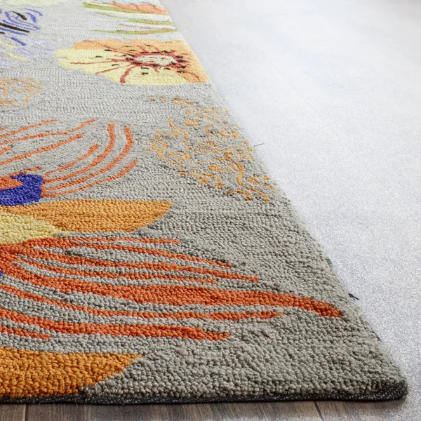 Safavieh Four Seasons FRS468C 4&0x22 x 4&0x22 Round Grey, Orange Area Rug