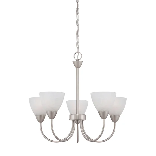 Thomas Lighting 190006117 Tia 5-Light Chandelier, Matte Nickel