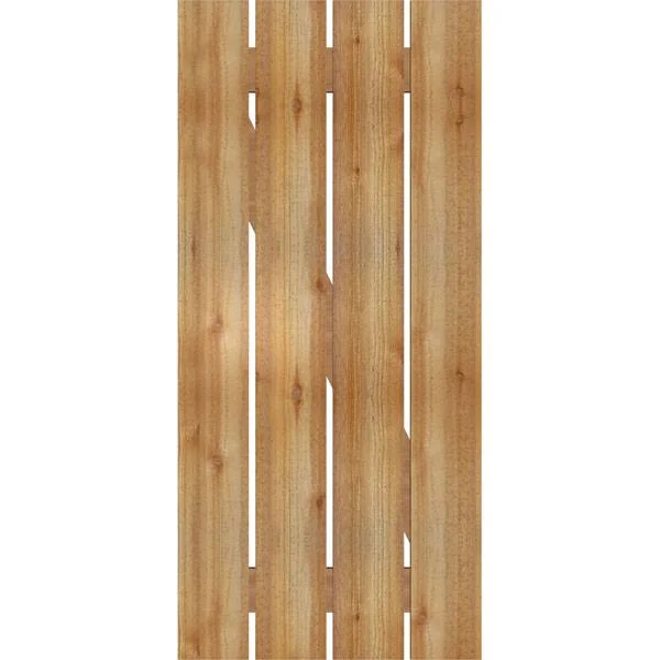 23x22W x 50x22H TimberCraft Four 5 3/8x22 Boards Spaced Board-n-Batten Shutters w/Z-Bar - Rough Sawn Western Red Cedar (Per Pair)