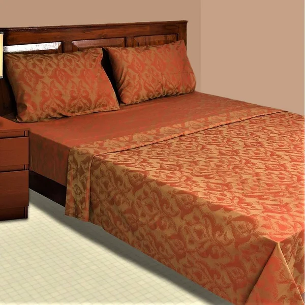 Just Linen 400 Thread Count 100% Egyptian Quality Cotton, Coordinated Geometric & Abstract Design, Abbey Stone Color, Elegan