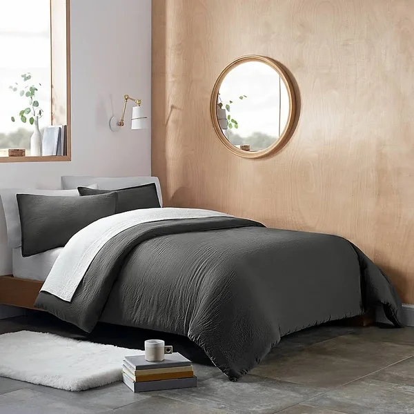 Ugg Devon 2-Piece Twin/Twin XL Duvet Cover Set in Charcoal