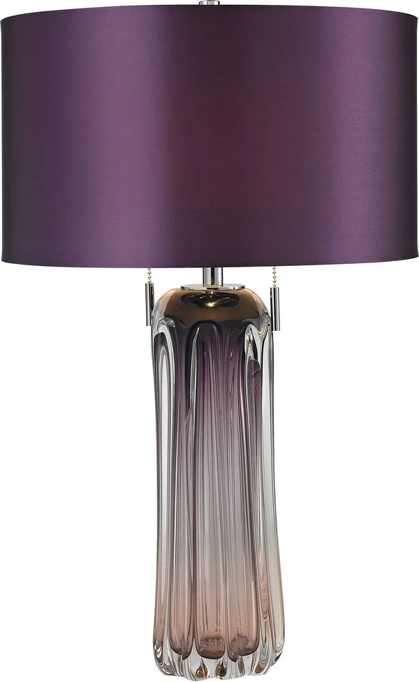 Dimond D2661 Ferrara Free Blown Glass Table Lamp in Purple