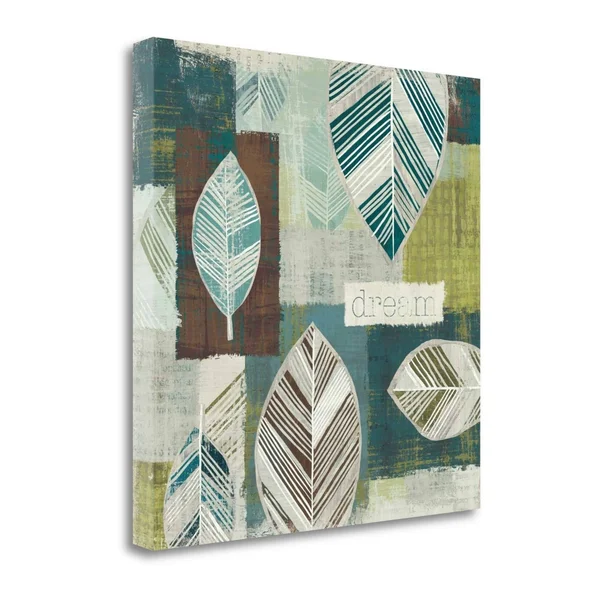 Fine Art Giclee Print on Gallery Wrap Canvas Be Leaves III by Wild Apple Portfolio Green 24x22 x 24x22 - Cotton