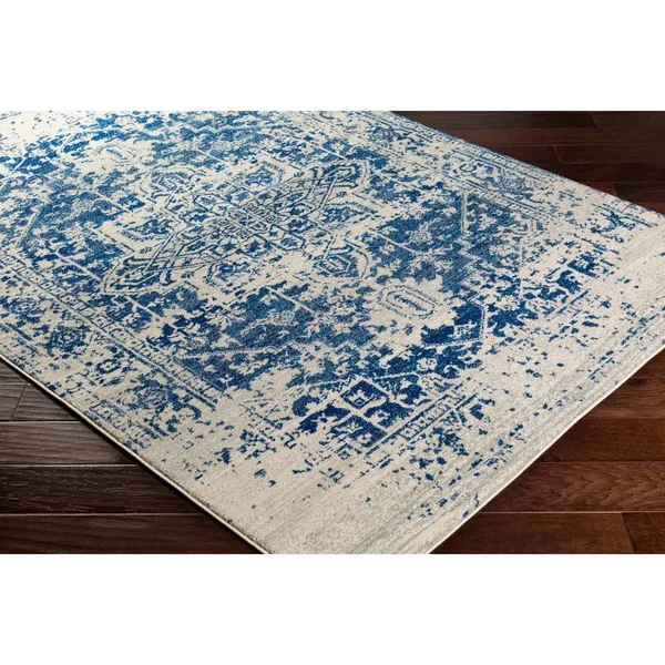 Blue Harput Area Rug Light Gray - Dark Blue, Beige 9&3 x 12&6 by Surya