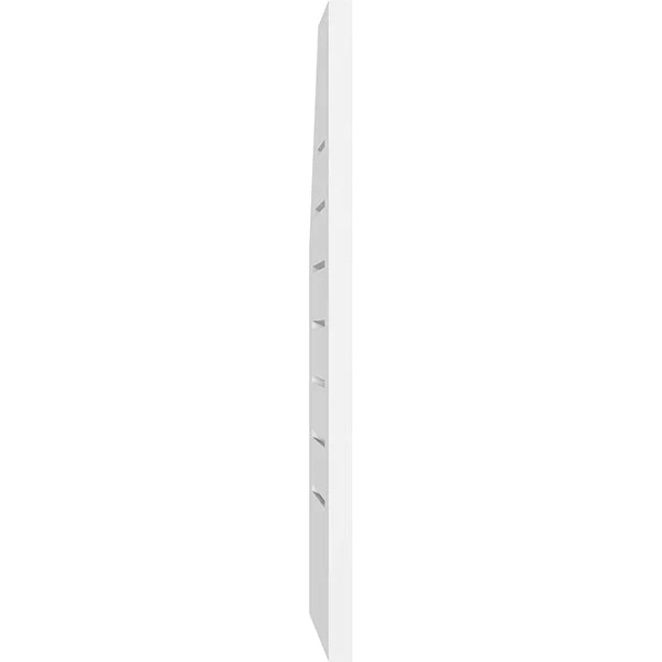Ekena Millwork GVPOR20X3201SF 20x22W x 32x22H Half Octagon Top Right Surface Mount PVC Gable Vent: Functional - w/ 3-1/2x22W x 1x