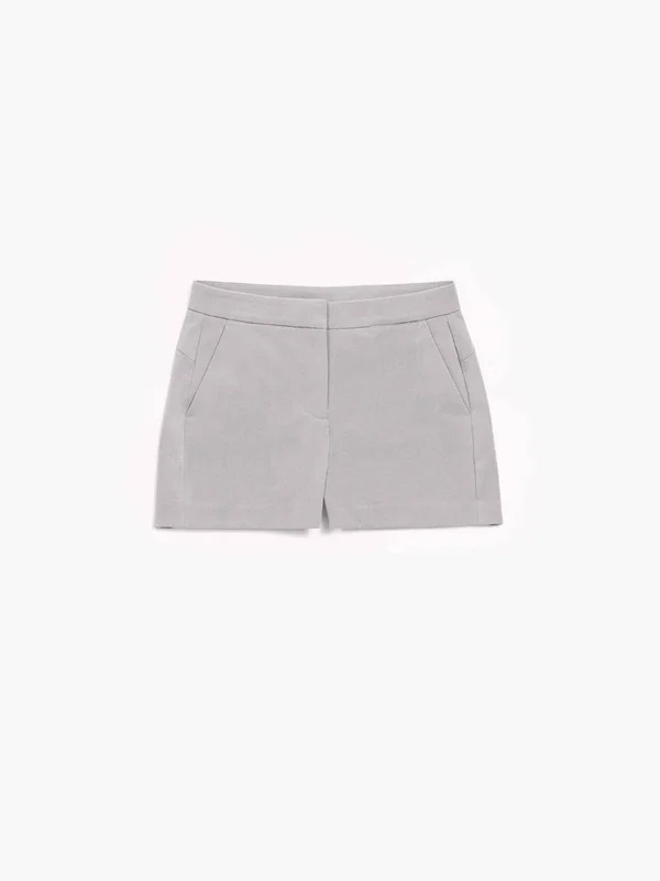 Most Comfortable, Stretch Woven Performance Dress Shorts - Women's Momentum Chino Short - Light Grey, 6