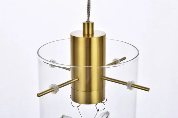 Elegant Lighting 5202D24G Hana 3 Lights Gold Pendant