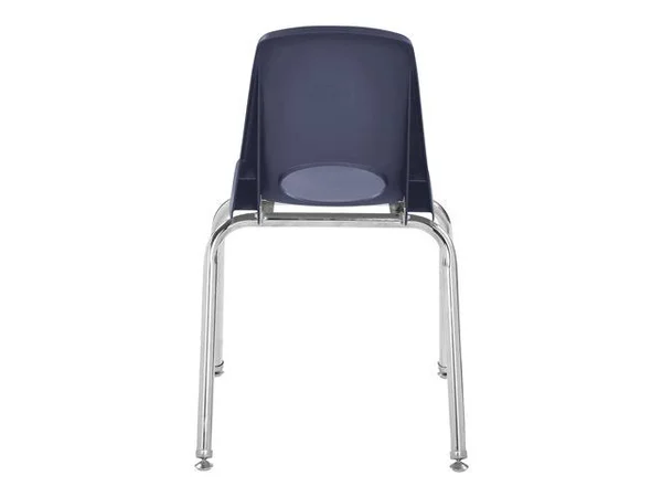 Factory Direct 16in Stack Chair Swivel Glide, 6-Pack - Navy