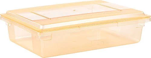Carlisle 10621C22 StorPlus Food Storage Container, 8.5 gal, 26x22 Length x 18x22 Width x 6x22 Height, Yellow (Pack of 6), 18 x 12 x 9 inches