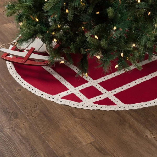 Margot Red Tree Skirt - 48x22