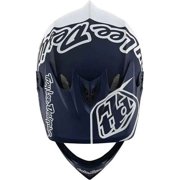 Troy Lee Designs D3 FIBERLITE; Silhouette Navy, Silver 2x