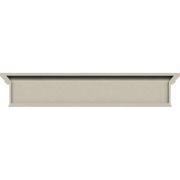 Ekena Millwork CRH07X48BT 48x22 Bottom Width x 52x22 Top Width x 7 1/4x22H x 1x22P - Craftsman Crosshead with Bottom Trim