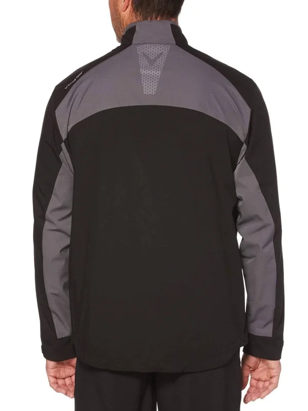 Callaway Men's Swing Tech 1/4 Zip Color Block Windshirt Size 3XL, Caviar