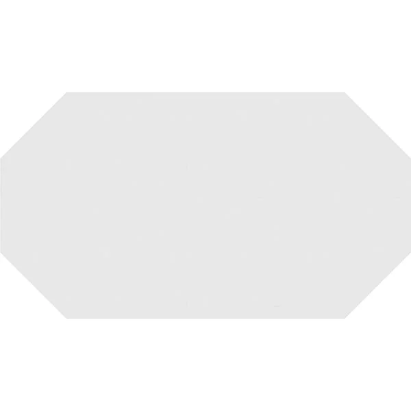 Ekena Millwork GVPOH14X1201SN 14x22W x 12x22H Horizontal Elongated Octagon Surface Mount PVC Gable Vent: Non-Functional - 3-1/2x2