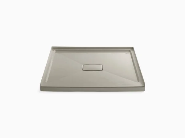 KOHLER K-9394-G9 Archer 48 In. x 48 In. Single Threshold Center Drain Shower Base with Removable Cover, Sandbar