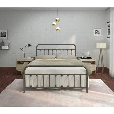 Deora Platform Bed Red Barrel Studio Color: Gray Silver - Size: Queen