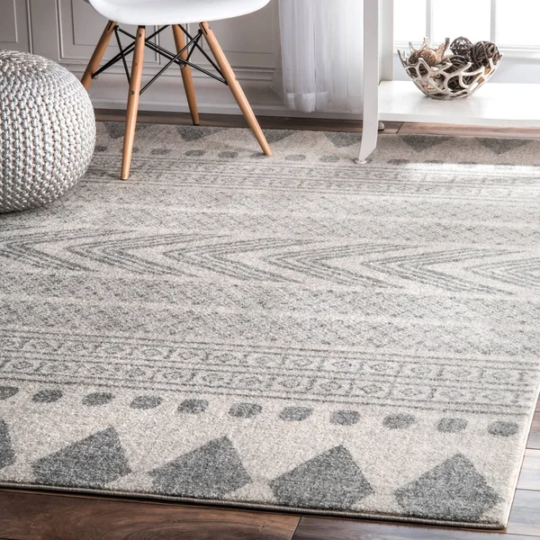 nuLOOM Shaina Tribal Area Rug - 6& 7x22 x 9&, Grey