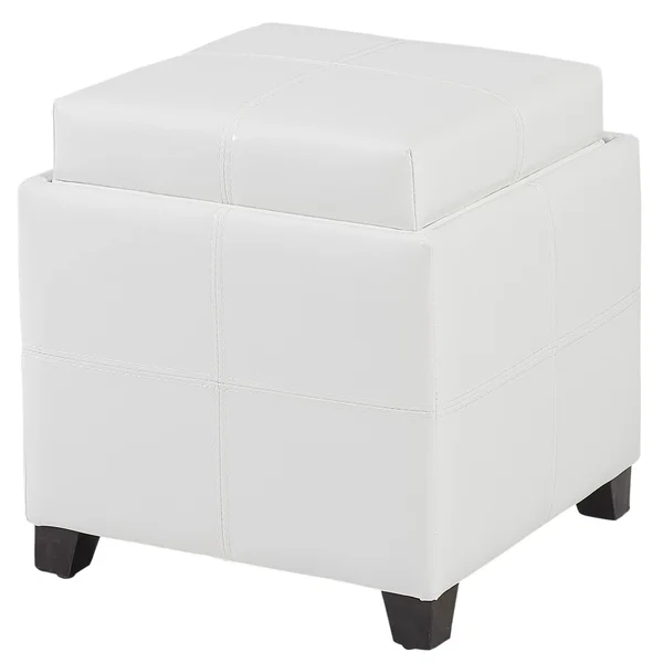 Anton II Storage Ottoman - White