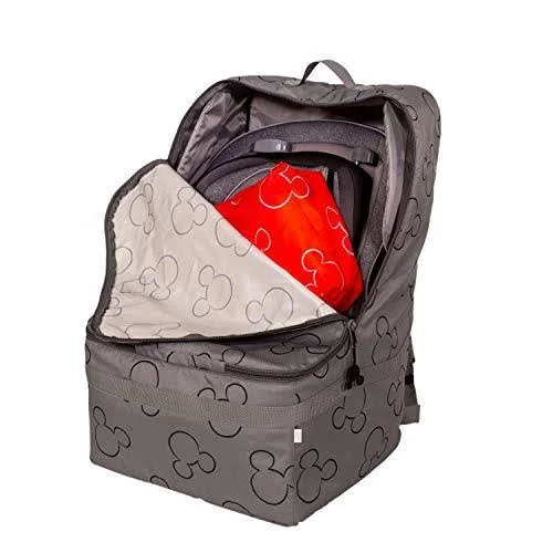 J.L. Childress Disney Baby Ultimate Backpack Padded Car Seat Travel Bag - Grey