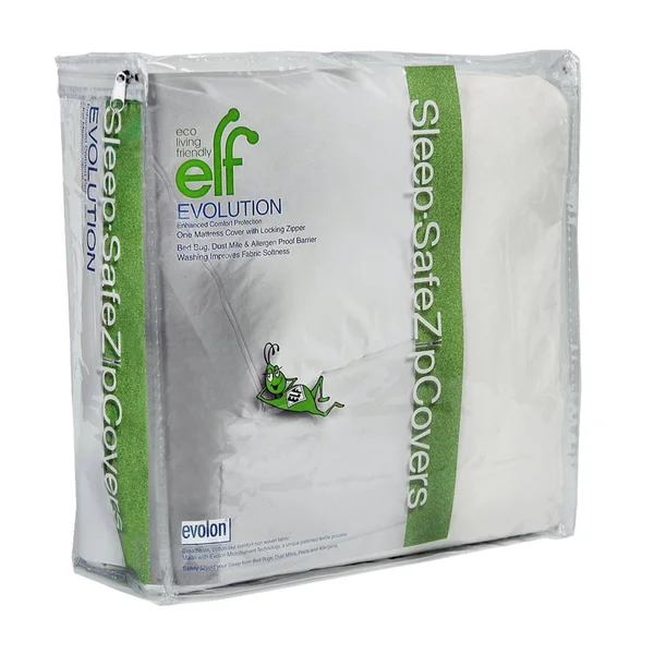 Sleep Safe ZipCovers Evolon Allergy Mattress Protector 15x22 Queen Zippered Mattress Encasement Dust Mite, Bed bug, and Allergen