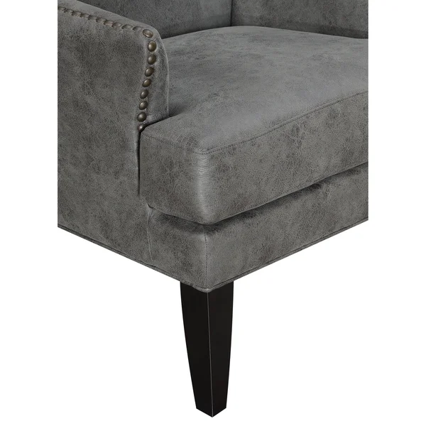 Copper Grove Fatumanongi Transitional Nailhead Accent Chair - Fog