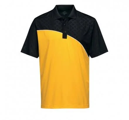 Custom Embroidered Trimountain Men's Adult Elite Polo, Size: S, Gold/Black/White