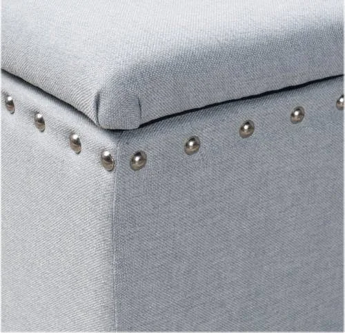 Noble House - Bench Ottoman - Light Gray/Dark Brown