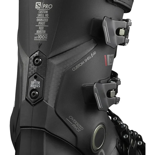 Salomon S Pro 120 Ski Boots 31.5 Black Beluga Red