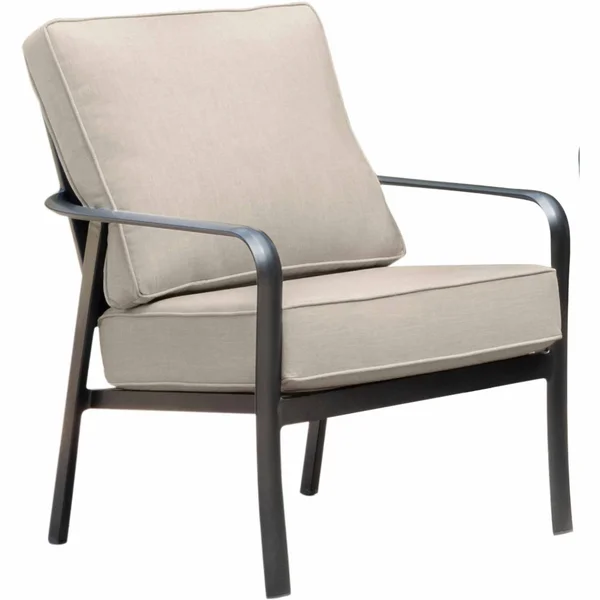 Hanover CORTSDCHR-1GMASH Cortino Commercial-Grade Aluminum Club Chair with Plush Sunbrella Cushions