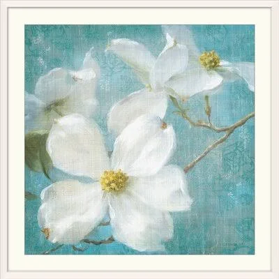 &Indiness Blossom Square Vintage I& Danhui Nai Painting Print Laurel Foundry Modern Farmhouse Format: White Frame, Size: 38x22 H