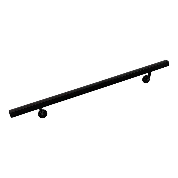 Ahr Aluminum Wall Handrail w/ Mounts (11& Length, Black Pearl)