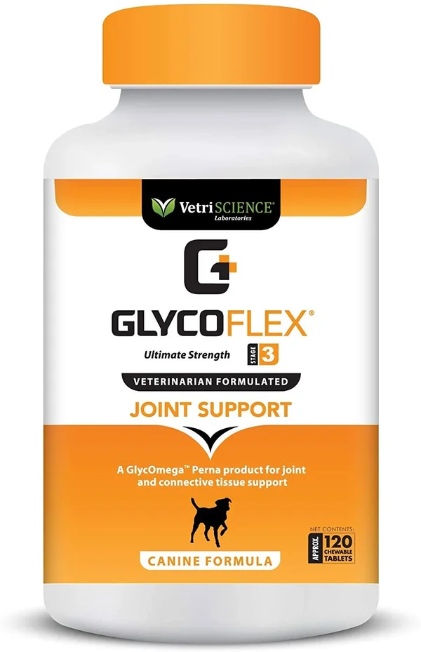 GlycoFlex 3 Hip and Joint Support for Dogs 120 Chewable Tablets