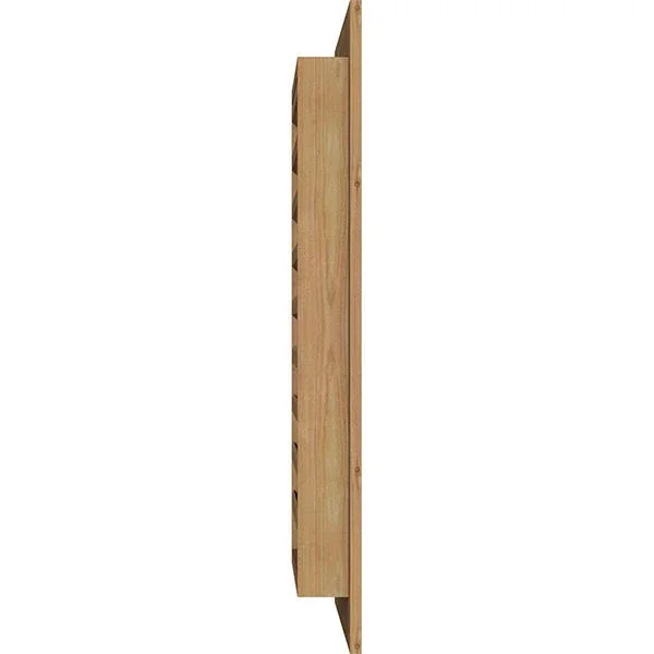 Ekena Millwork GVWVE22X3001SFUWR 22x22W x 30x22H Vertical Gable Vent (27x22W x 35x22H Frame Size): Unfinished - Functional, Smoot