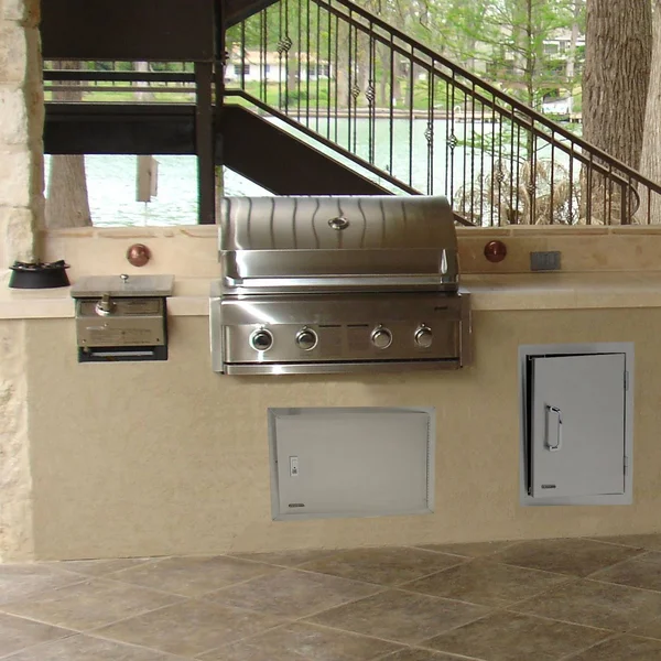 Bull Outdoor Stainless Steel Access Door with Lock and Frame