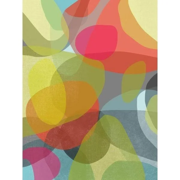 Easy Art Prints Jan Weiss's 'Layered Earth Two' Premium Canvas Art - 40 x 30 - Modern Black Frame