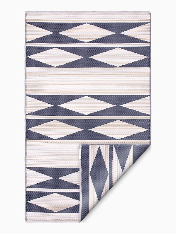 Fab Habitat Reversible Rugs, Indoor or Outdoor Use, Stain Resistant, Easy to Clean Weather Resistant Floor Mats, Cairo - Natu