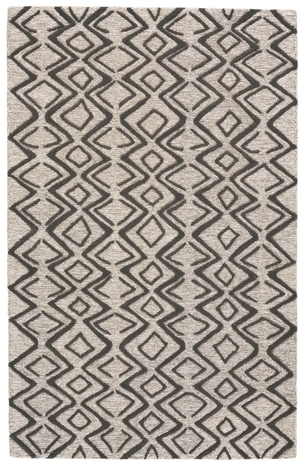 Feizy Enzo 8733F Area Rug, Charcoal/Taupe, 2&6x22 x 8& Runner