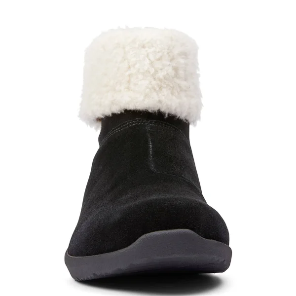 Women's Vionic Ruth Ankle Bootie Black Suede 6 M