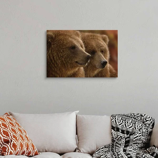 Brown Bears - Lazy Daze - Canvas Wall Art, 30x20, Great Big Canvas