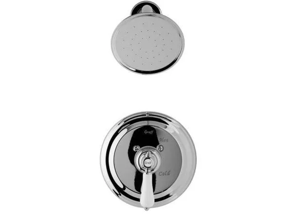 Graff G-7115-LC1S-SN Canterbury Steelnox (Satin Nickel) Canterbury Pressure Balancing Shower Set (Ro