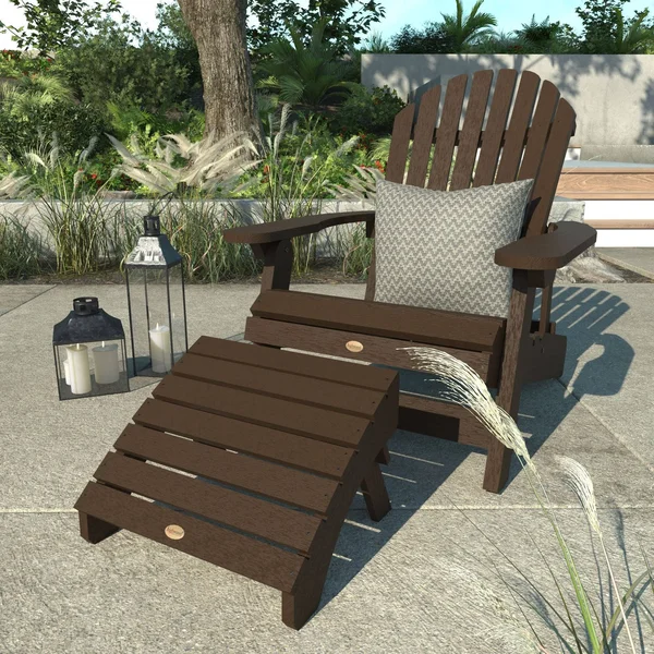 Mandalay Folding Recliner Chair with Folding Ottoman by Havenside Home - Coastal Teak