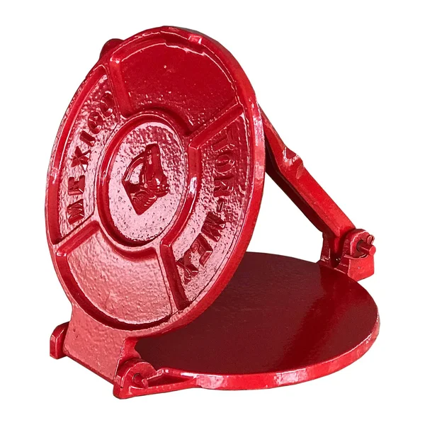 tortilla Press Kit: Red Cast Iron with Servietta